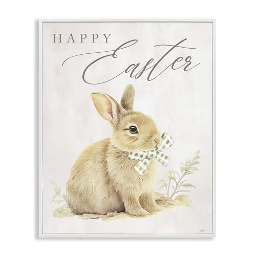 Happy Easter Bunny cadeau de Pâques original avec cadre noir