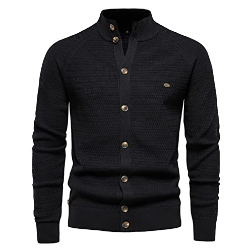 Mens Fashion Business Stand Warm Cardigan Sweater Long Cardigans Women