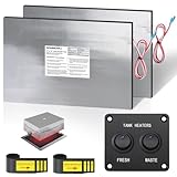 RV Holding Tank Heater Pad with Automatic Thermostat&Switch, 2PCS 12/13.5V RV Tank Heater Pad 12'x18' for Camper/Trailer/Motorhome/Marine,Use with Up to 50 Gallons Grey Fresh Black Water