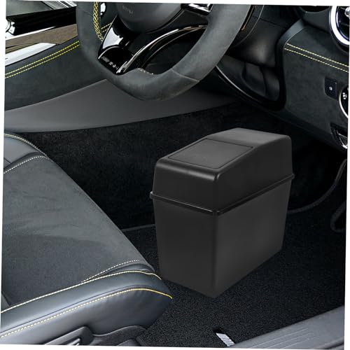 Boîte de rangement multifonctionnelle voiture avec couvercle pour déchet - 5