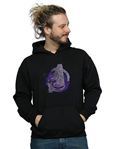 Marvel Men's Avengers Endgame Space Logo Hoodie Black XX-Large