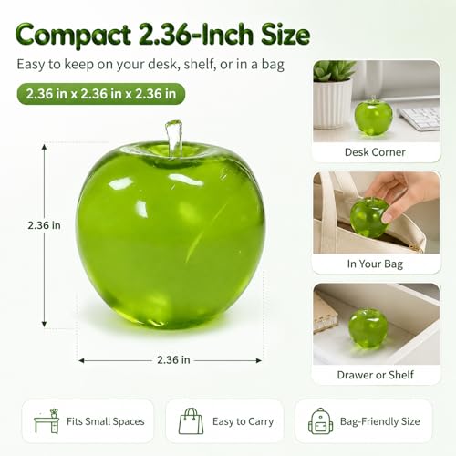 Apple Squishy Slushy Blue Slush Coconut Oil Toy Squish Fruit Squeeze Fidget Aqua Toys Giant for Adults Squeezy Mellow Sugar Stress Ball 2026 Decompression Swuishy Slow Rising Reliever (Blue) by CGPVTSJ - Used condition - Image 4