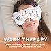 Heated Eye Mask - Soothing Warm & Cold Compress for Temporary Relief of Irritated Eyes, Dryness, Crusty Eyelids, Eyelid Bumps - Reusable, White, Silica Bead, Therapy Mask