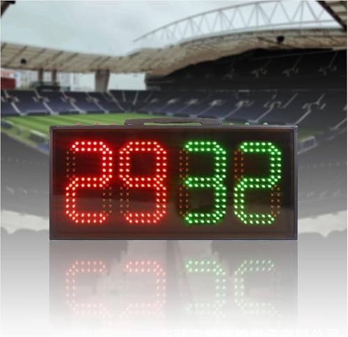 EdfYHSL Football Substitution Board Electronic Football Substitution Board Single-Sided/Double-Sided Electronic Led Display Football Training Game Equipment Football Replacement Board(Double Sided)