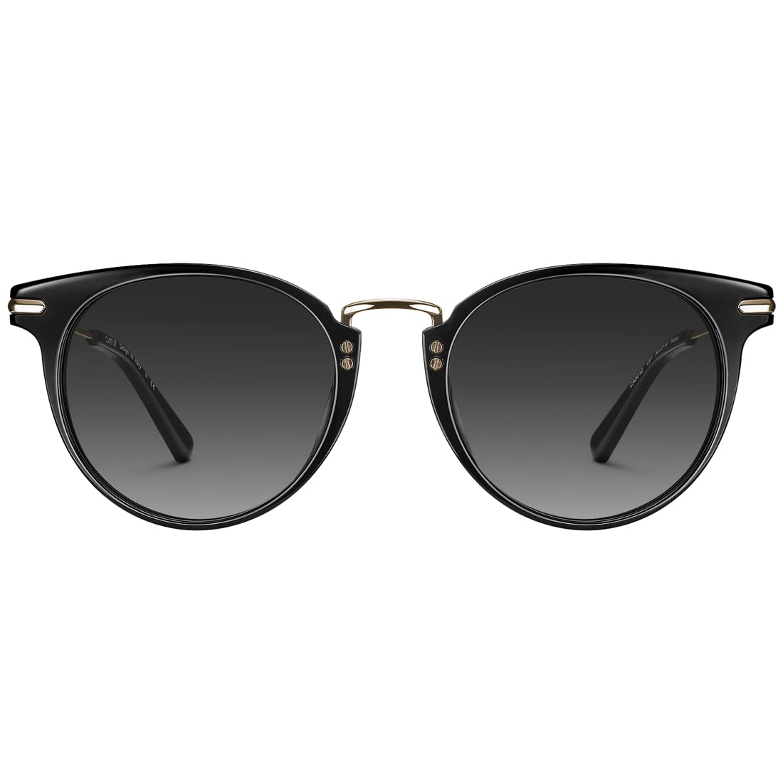 CARFIA Retro Acetate Cat Eye Sunglasses for Women Polarized UV Protection, Cateye Ladies Sunnies Metal Bridge Brow Eyewears