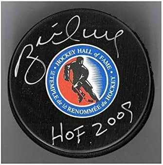 Brett Hull Autographed Hall of Fame Puck w/"HOF 2009" Inscription