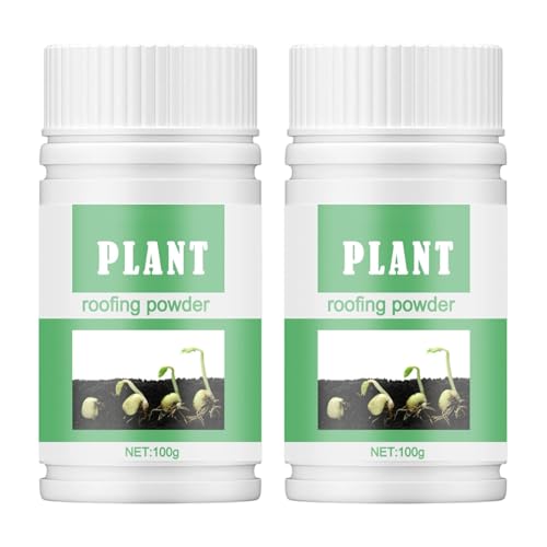 Hormone de Bouturage Lot de 2, Poudre d'Enracinement pour Boutures et Repiquage, Stimulateur de Racines pour Plantes, Fleurs et Arbustes, Accélère le...