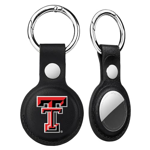 Guard Dog Collegiate Tag Holder with Key Chain Compatible with Apple AirTag - Texas Tech Red Raiders