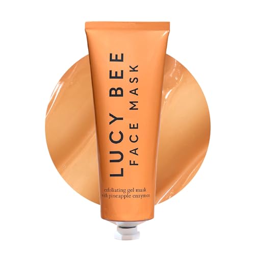 Lucy Bee Pineapple Enzyme Face Mask & Gel Cleanser, Certified Organic Rinse Off Face Mask, Gently Exfoliate & Unclog Pores, Brighten & Purify, Vegan & Cruety Free, 60ml