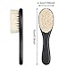 4 Pieces Barber Fade Brush Set with Natural Fiber Wooden Handle - Beard Styling Brush, Neck Duster, and Cleaning Brush for Men's Grooming