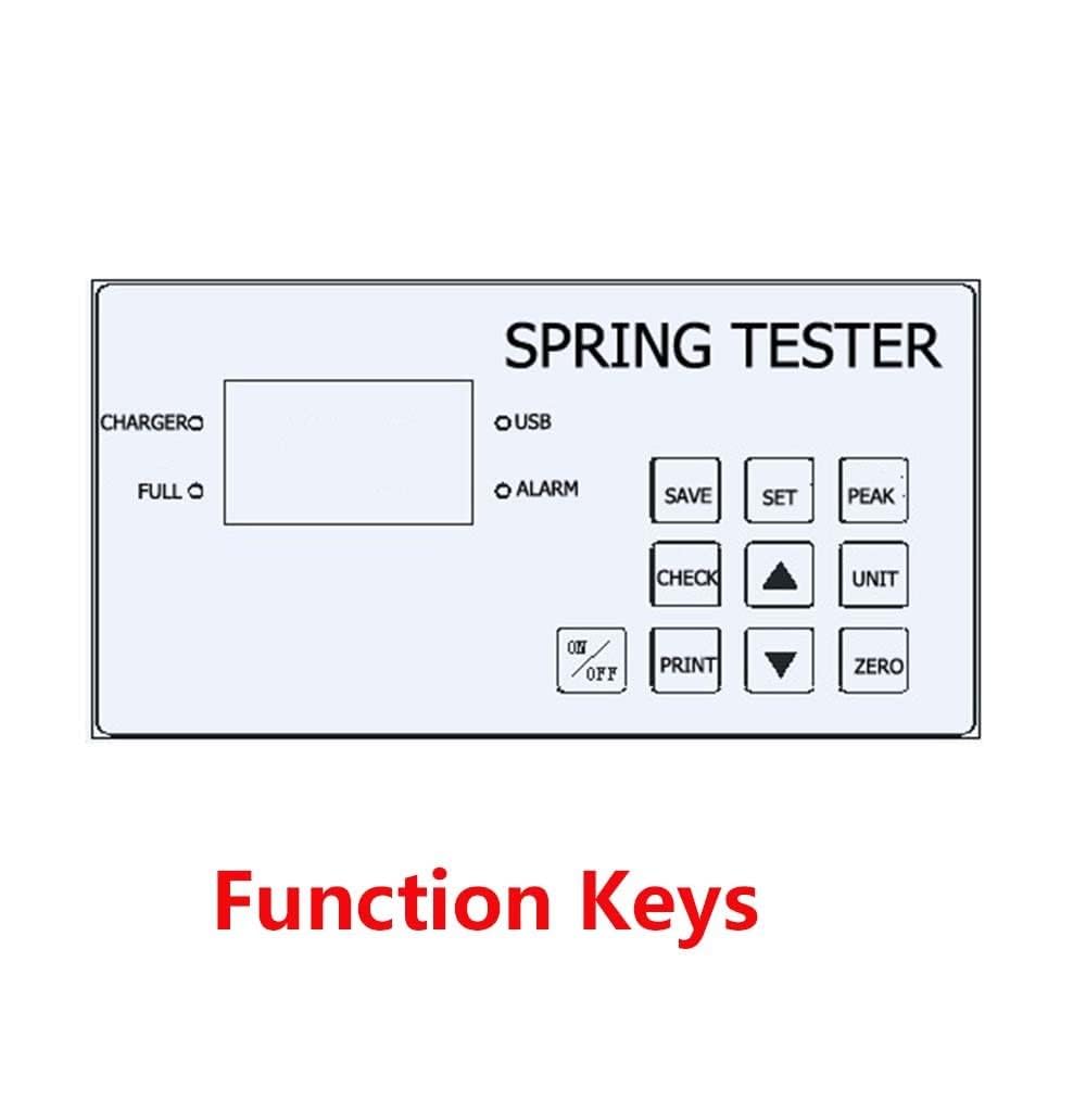 Digital Spring Tester Testing Machines Spring Pressure Tester Spring Compression Gauge with Printer Maximum Load 500N for Measuring The Stretches and Compression Distortion Value of Spring