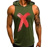 Männer Hoodie Herren Ärmelloser Kapuzenpullover T-Shirt mit Kapuze Tank-Top aus Baumwolle Pullover und T-Shirt S-XL Tops CICIYONER