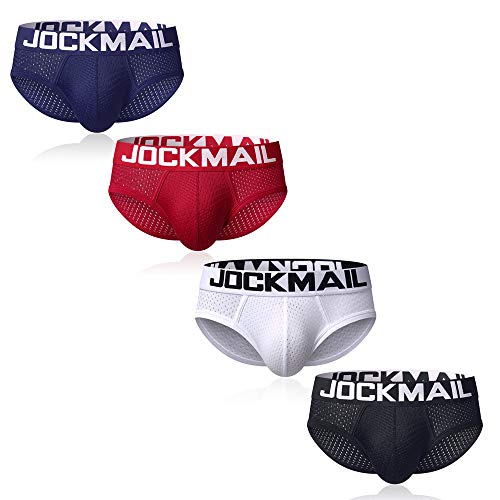JOCKMAIL 4PCS/PACKS Men Briefs Men Underwear comfortable Men's Boxer Briefs Male Lace Pantie