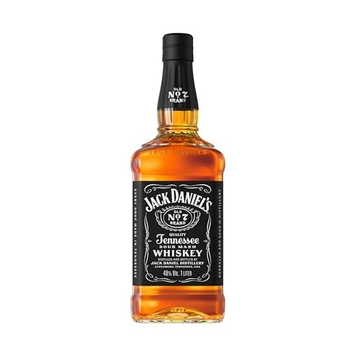 Jack Daniel's Old No. 7 - Tennessee Whiskey - Karamell, Vanille und Noten von Eichenholz - 1.0L/ 40% Vol.