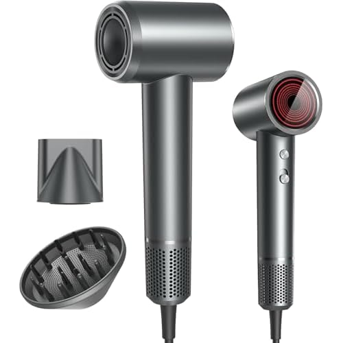 Hair Dryer, Professional Ionic Hair Dryer for Fast Drying, High Speed Hair Blow Dryer with Diffuser for Home Salon Travel, Constant Temperature Hair Care Without Hair Damage