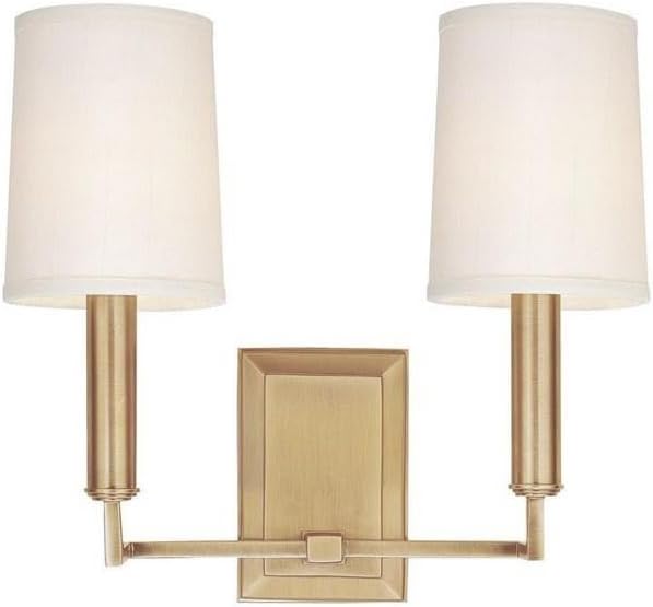 Hudson Valley Lighting Clinton - Two Light Wall Sconce - 11 Inches Wide by 11.5 Inches High-Aged Brass Finish
