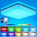 Produktbild Oeegoo Wifi LED Deckenleuchte Dimmbar, Smart LED Deckenlampe RGB Farbwechsel, 15W LED Deckenleuchte Alexa, Google Home kompatibel, App- / Sprachsteuerung, IP54 wasserdichte Badlampe Wohnzimmerlampe
