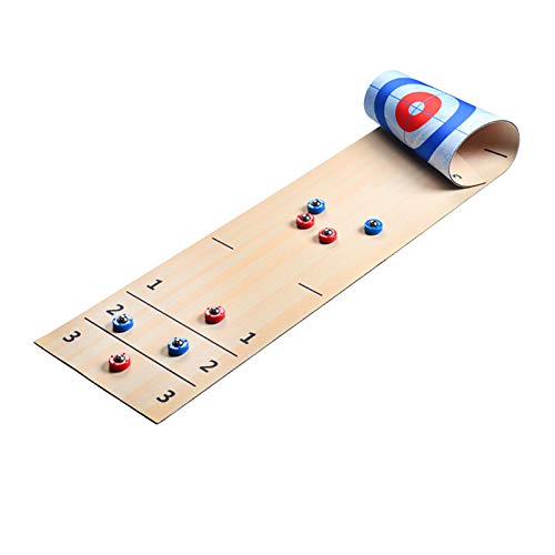 RLQ Discos de embaralhação de mesa 2 em 1 e jogos de enrolar com 16 rolos. Adultos x crianças neste