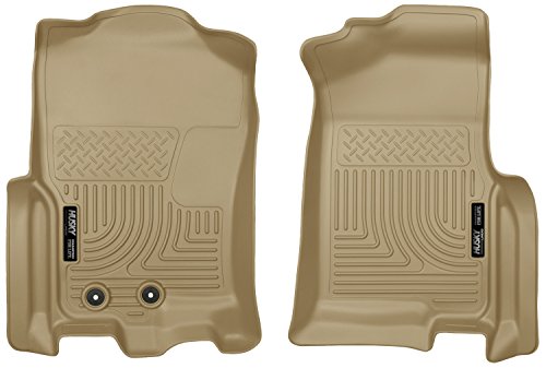 Husky Liners Weatherbeater Floor Mats | Fits 2011-2017 Ford Expedition (incl. 15-17 EL Platinum); 2011-2015 Lincoln Navigator Base; 2011-2017 Navigator L/Reserve/Select | Front Row, 2-pc Tan - 18373