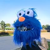 HTLNUZD Full Face Motorcycle Helmet Cover Easy to Install Dust Cap Motorcycle Helmet Fun Rides, Cartoon Fluffy Plush Set for Motorcycle Christmas Hats (A35)