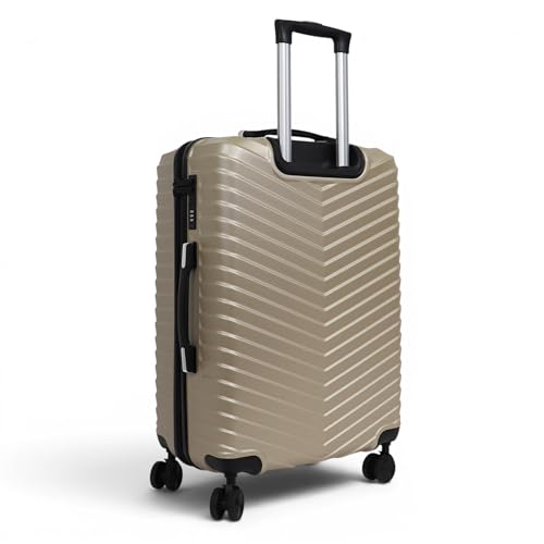 STRAVIA – Vic – Grande Valise 75 cm – ABS légère et résistante – Bagage Rigide – Serrure à Code sécurisée – 4 Roues Double Ultra fluides – Gold Champagne – 76 x 50 x 28 cm – vue 4