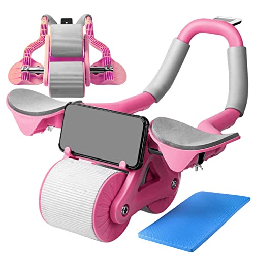 Roue À Rouleaux d'exercice | 4D Roue Abdominale À Rebond Automatique | AB Roller Wheel Roue avec Cou| Roulette Abdominaux Double Roue pour Entraînement Abdominal | Équipement Sport – Image 6