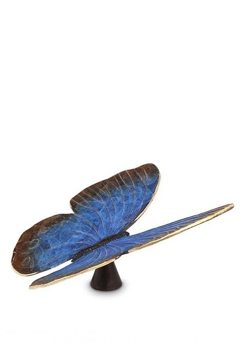Mini-urne en bronze papillon brun pour honorer sa mémoire avec tendresse
