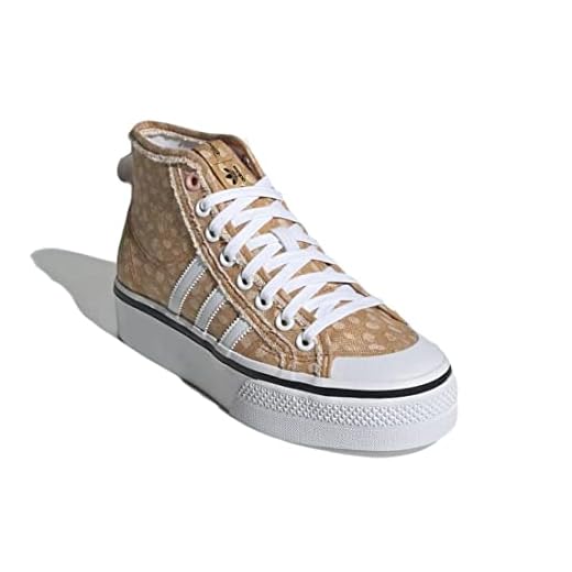 adidas Originals Women's Nizza x Disney Bambi High Top Platform Lace-up Sneaker, Cloud White/Legacy Burgundy/Off White, 9