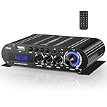 XRLUC Mini Bluetooth Amplifier 2.1 Channel with Subwoofer Bass Out, Home Audio Stereo Systems Hi-Fi Digital Class Music for Passive Speakers PC TV Phone Car Vehicle (Power Supply NOT Include)
