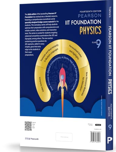 Image of Pearson'26 IIT Foundation Physics Class 9|For JEE, NSO & Olympiad Exams|JEE Practice Questions|Free 10 Online Assessments,48 Video Solutions,10 worksheets & Tests in Pearson MyInsights & elibrary