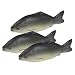 Transcend11 3pcs Simulated Small Fish Artificial Sea Fish Model Lifelike Fake Fish Home Party Market Display Kids Toy Kitchen Decoration Photography Props(Gray)