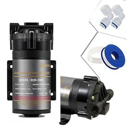 Image of Ruiquan RO Spare Part Combo Kit - 100 GPD Pump, Membrane, UV & SMPS for Domestic Water PurifiersWater Purifier with RO Technology for Home (Service Kit)