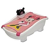 Disney Minnie Mouse My First Bubble Bath by Delta Children – 3-in-1 Newborn to Toddler Bathtub with Sling and Bubble Blower