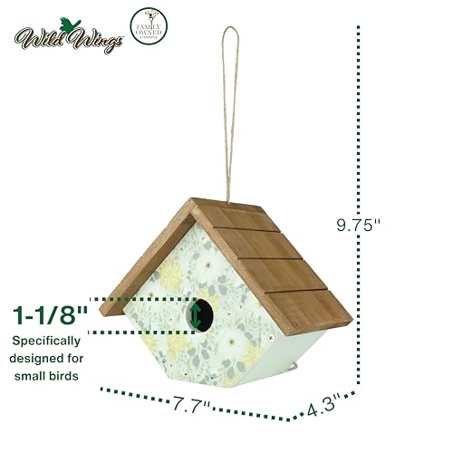 Wild Wings Decorative Wren House Blooming Nest, Green - image 2