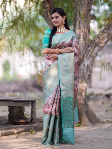 BANARASI KARGHA pink banarasi silk saree – image 2