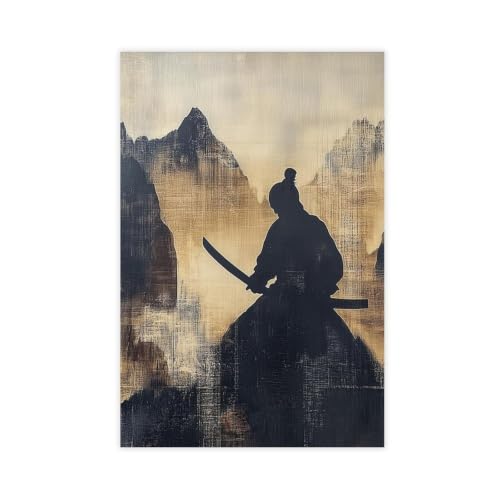 Toile montagne zen japonaise décoration murale de salon