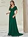 Ever-Pretty Womens Chiffon Floor Length Mother of The Bride Dress Green US14