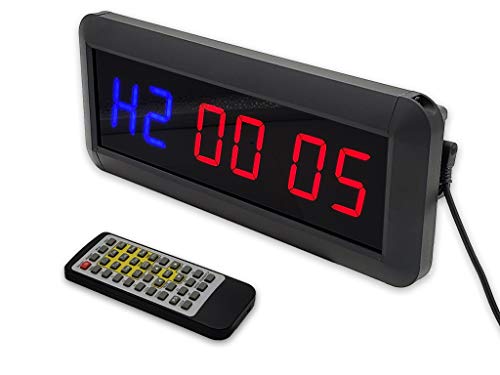 LIYIXIU 1.5 Inch Char High LED Gym Clock For Home (RB)