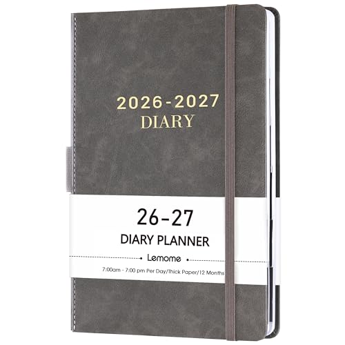 Daily Planner 2026-2027 - Diary from July 2026-June 2027, Appointment Book 5.75" x 8-5", Daily Hourly Planner with Tabs, Inner Pocket, Pen Loop, Bookmarks
