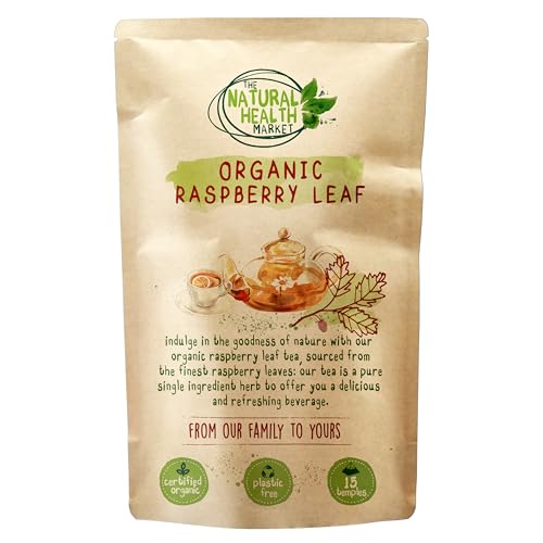 Image of Organic Raspberry Leaf Tea Bags – 15 Count | Herbal Tea for Pregnancy Support | Grown in Europe | Caffeine-Free & Biodegradable | Made in the UK
