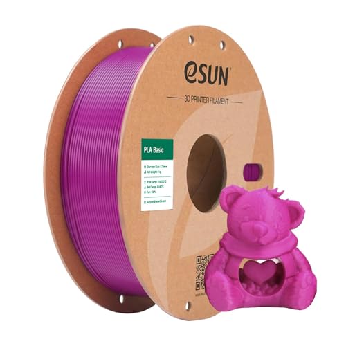 Image of eSUN PLA Basic Filament 1.75mm, 1KG Spool (2.2 LBS) High Speed Printing 3D Printer PLA Filament,Designed for Fast Printing, Purple