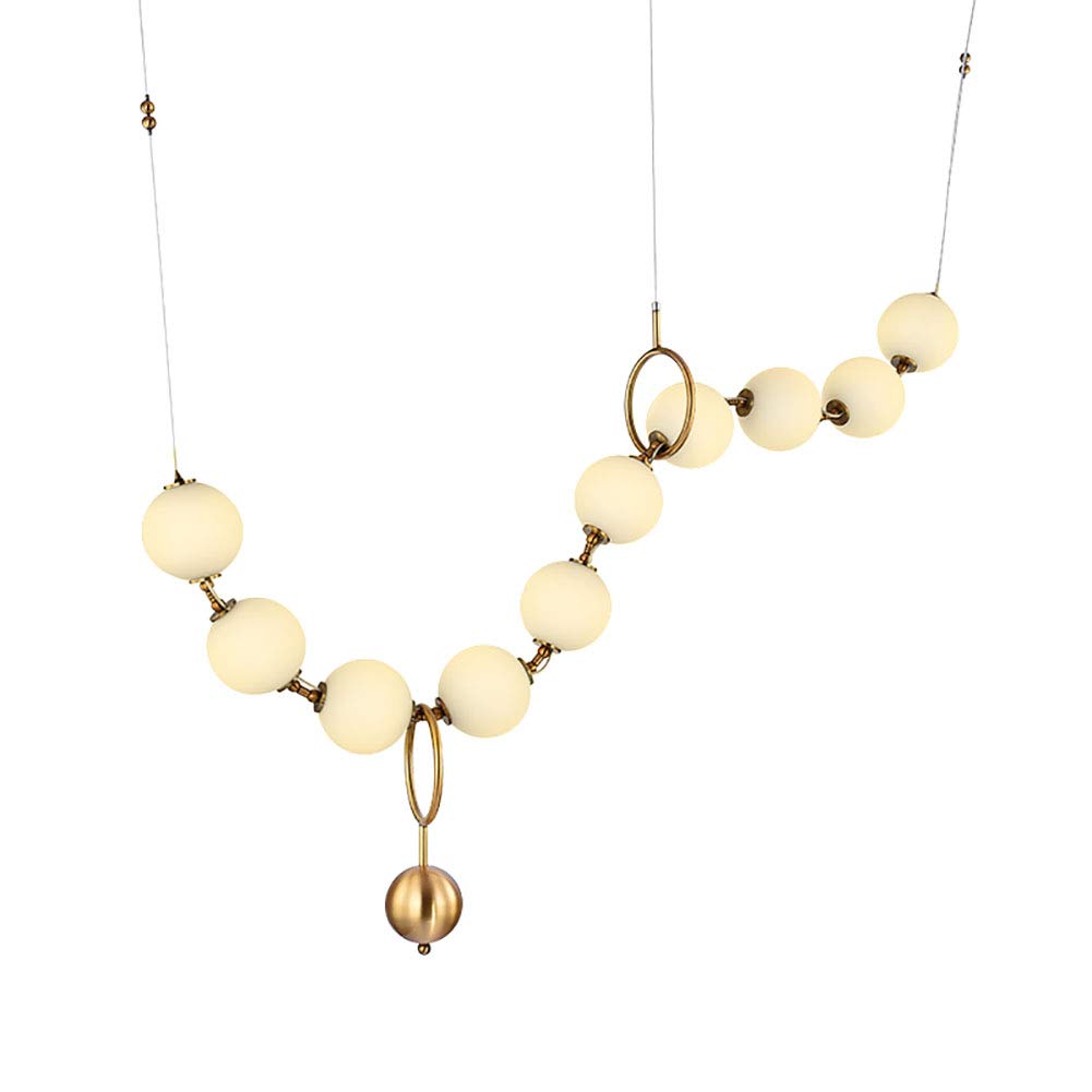 Lustre suspension LED moderne 10 lumières bronze 50W pour un salon nordique chaleureux