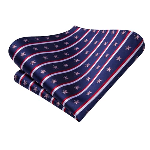 Image of Hi-Tie Men's Tie Sets Silk Paisley Striped Necktie Pocket Square Cuff-links Sets Wedding Business Holiday
