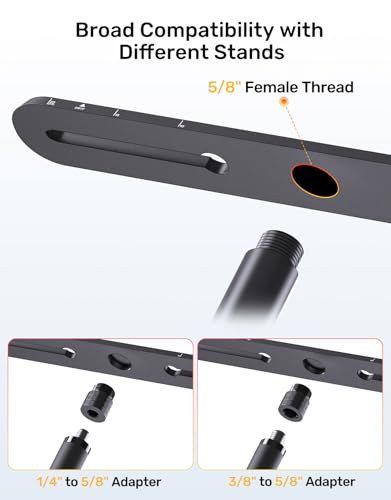 Barre de support de micro stéréo XY ORTF adaptateur filetage support microphone - 6