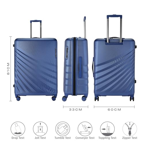 Image of SAFARI SELECT POLARIS PRO 78cm Check-in Trolley Bag Hard Case Polycarbonate 8 Wheels with 360 Degree Rotation Recessed TSA Lock Anti-Theft Zipper Trolley Bags for Travel Suitcase for Travel Titan Blue