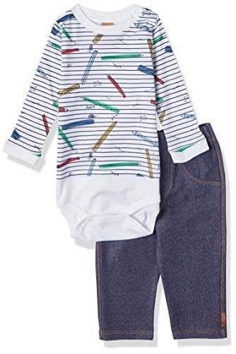 Conjunto Body e Calça, Up Baby, Bebê Meninos, Branco, G