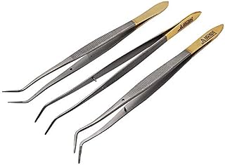 Meriam Tweezers College Tweezers Set of 3 Dental Dressing Angled Tip Surgical Forceps