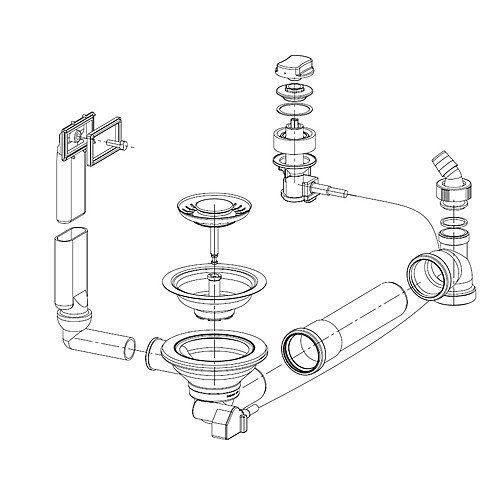 Franke Piletta di scarico 3 1/2 1 filtro cestello...
