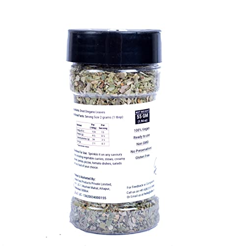 Zilli's Red Chilli Flakes & Oregano Shaker Jar - For Pizza, Pasta & Maggie Seasoning, Everyday Use Natural Product, Vegan, Gluten Free, No Preservatives - [Essential Combo Pack] (55G X 2 = 110G) #TOP4