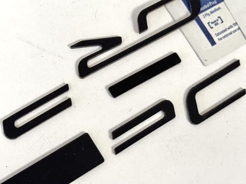 Image of Glossy Black Dashboard or Rear Bumper Letters Inserts Compatible with Cor Vette C6 2005-2012 ABS Plastic Not Decals
